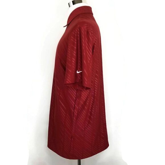 Nike Golf Men's M Red Embossed SS Tour Perf Golf Polo - Picture 2 of 10